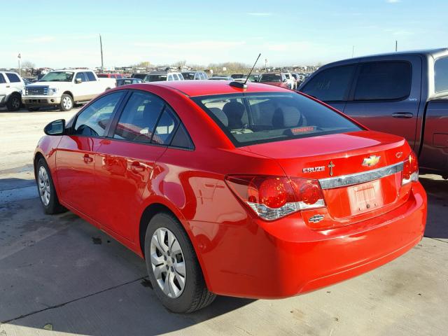 1G1PA5SH1F7120507 - 2015 CHEVROLET CRUZE LS RED photo 3