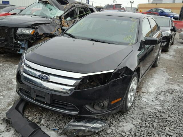 3FAHP0HA3BR110688 - 2011 FORD FUSION SE BLACK photo 2