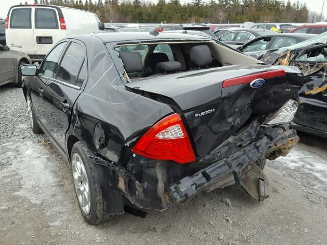 3FAHP0HA3BR110688 - 2011 FORD FUSION SE BLACK photo 3