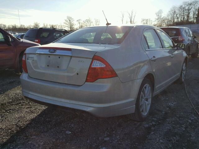 3FAHP0JA3AR331040 - 2010 FORD FUSION SEL SILVER photo 4