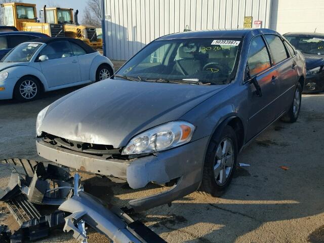 2G1WT58K989255213 - 2008 CHEVROLET IMPALA LT GRAY photo 2