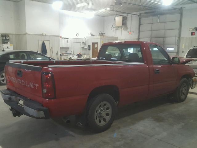 1GCEC14X36Z301523 - 2006 CHEVROLET SILVERADO RED photo 4