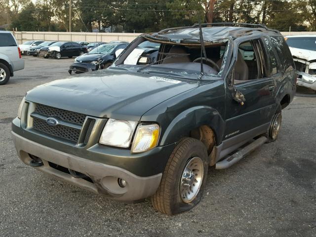 1FMYU60E11UA70702 - 2001 FORD EXPLORER S GREEN photo 2