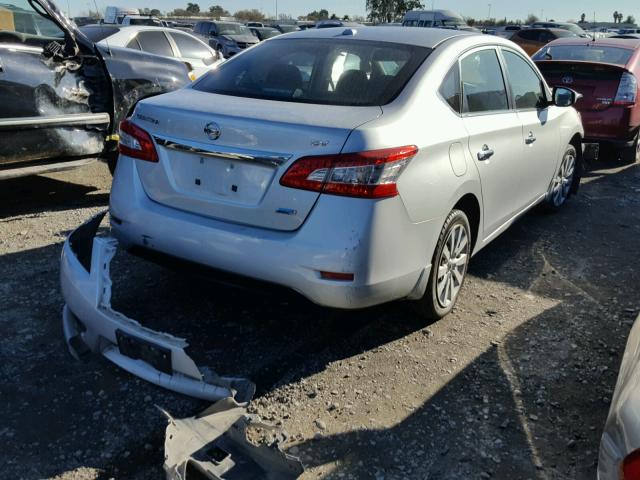 3N1AB7AP0DL707954 - 2013 NISSAN SENTRA S SILVER photo 4