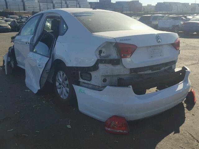 1VWAP7A36CC037409 - 2012 VOLKSWAGEN PASSAT S თეთრი ფოტო 3