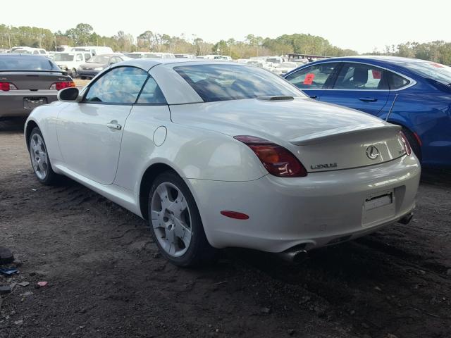 JTHFN48YX30044765 - 2003 LEXUS SC 430 WHITE photo 3