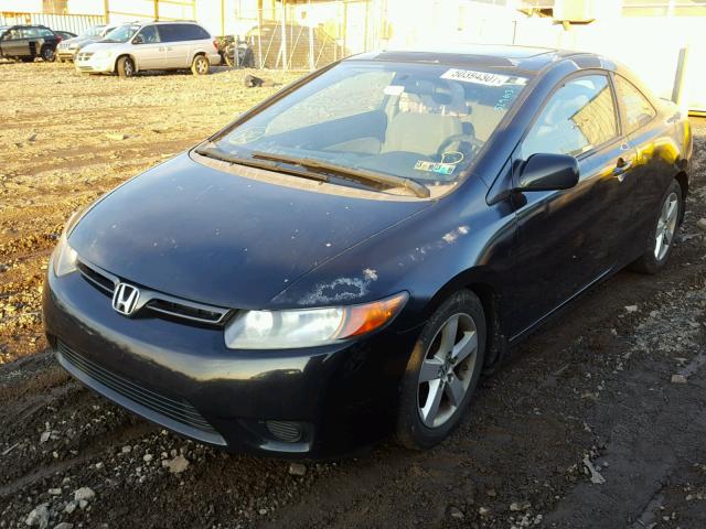 2HGFG12888H544348 - 2008 HONDA CIVIC EX BLACK photo 2