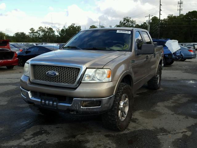 1FTPW14575KE63449 - 2005 FORD F-150 TAN photo 2