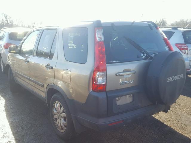 JHLRD78836C024320 - 2006 HONDA CR-V EX ოქროსფერი ფოტო 3