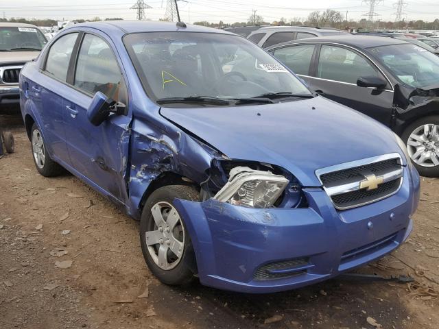 KL1TD56E69B628672 - 2009 CHEVROLET AVEO LS BLUE photo 1
