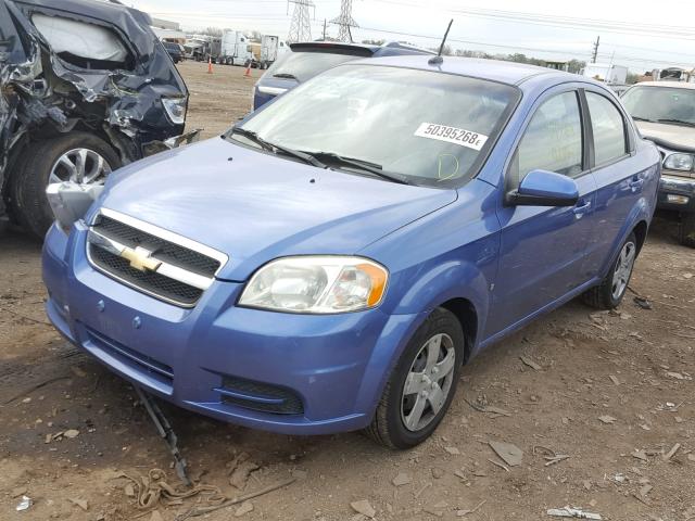 KL1TD56E69B628672 - 2009 CHEVROLET AVEO LS BLUE photo 2