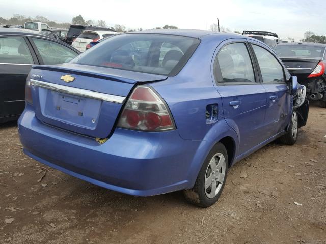KL1TD56E69B628672 - 2009 CHEVROLET AVEO LS BLUE photo 4