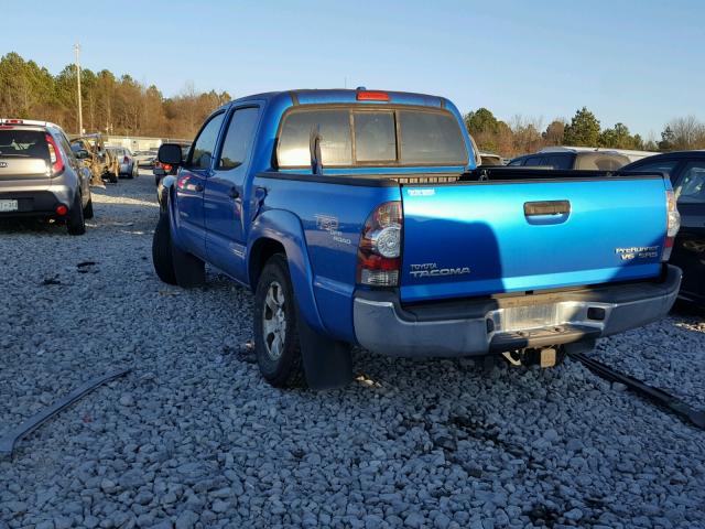 5TEJU4GN9AZ713286 - 2010 TOYOTA TACOMA DOU BLUE photo 3