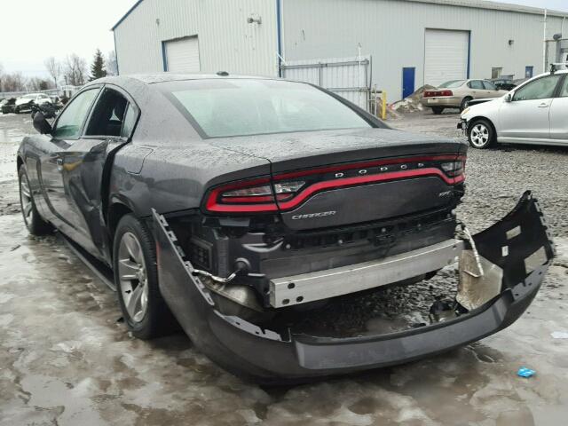 2C3CDXHG8FH832013 - 2015 DODGE CHARGER SX BLACK photo 3