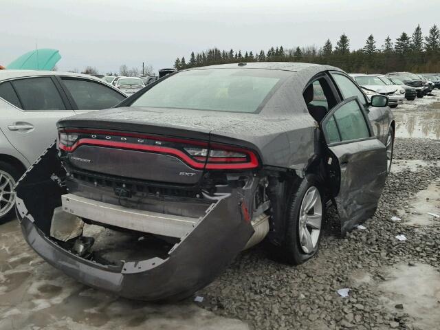 2C3CDXHG8FH832013 - 2015 DODGE CHARGER SX BLACK photo 4