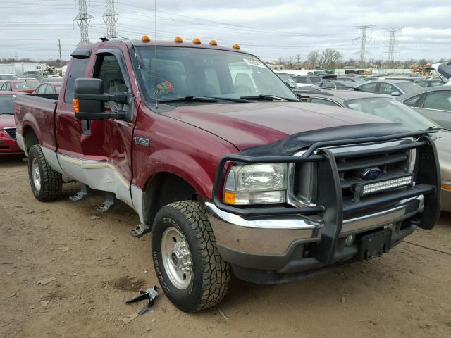 1FTNX21L24EA25142 - 2004 FORD F250 SUPER BURGUNDY photo 1