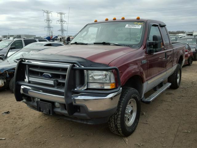 1FTNX21L24EA25142 - 2004 FORD F250 SUPER BURGUNDY photo 2