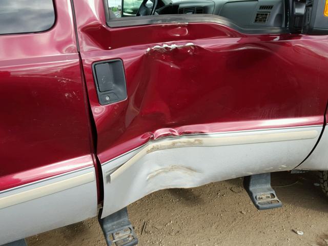 1FTNX21L24EA25142 - 2004 FORD F250 SUPER BURGUNDY photo 9