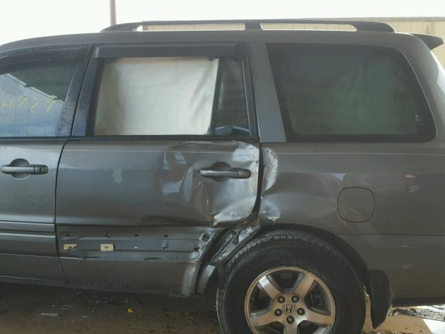 5FNYF28537B040078 - 2007 HONDA PILOT EXL GRAY photo 10