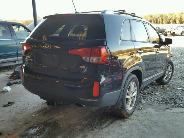 5XYKT3A68EG543649 - 2014 KIA SORENTO LX BLACK photo 4