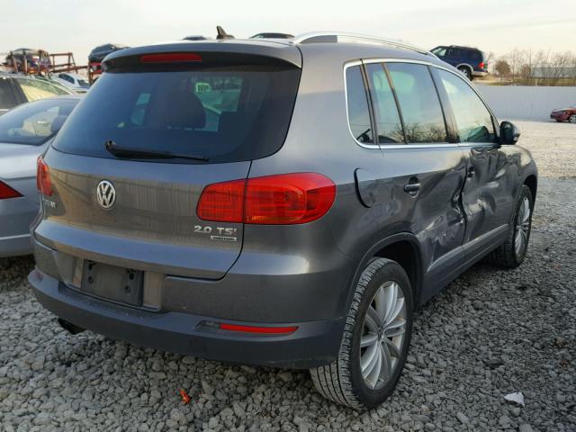 WVGBV7AX9CW102022 - 2012 VOLKSWAGEN TIGUAN S GRAY photo 4