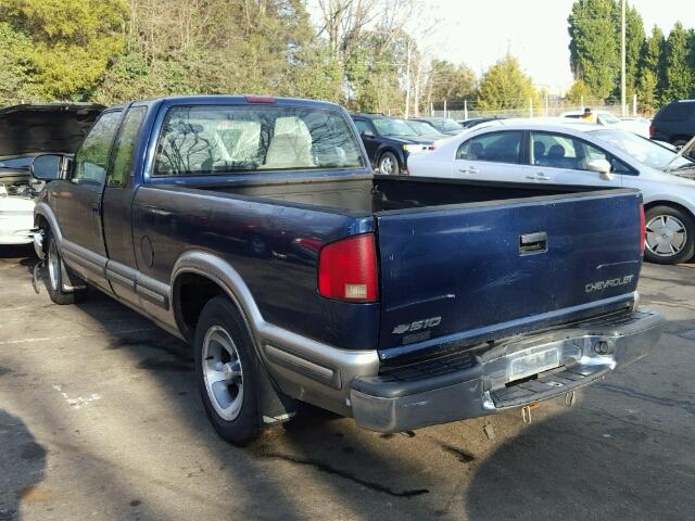 1GCCS19X4X8168989 - 1999 CHEVROLET S TRUCK S1 BLUE photo 3