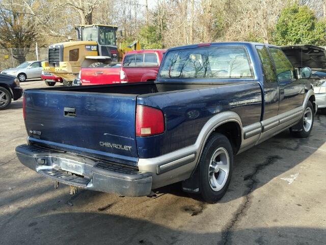 1GCCS19X4X8168989 - 1999 CHEVROLET S TRUCK S1 BLUE photo 4