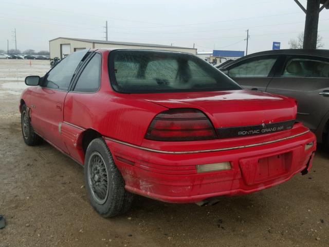 1G2NE14N2PC708377 - 1993 PONTIAC GRAND AM S RED photo 3