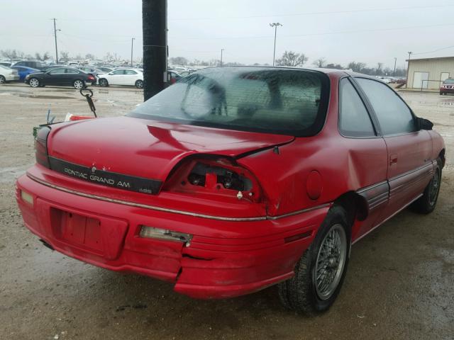 1G2NE14N2PC708377 - 1993 PONTIAC GRAND AM S RED photo 4