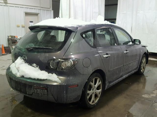 JM1BK343981145472 - 2008 MAZDA 3 HATCHBAC GRAY photo 4