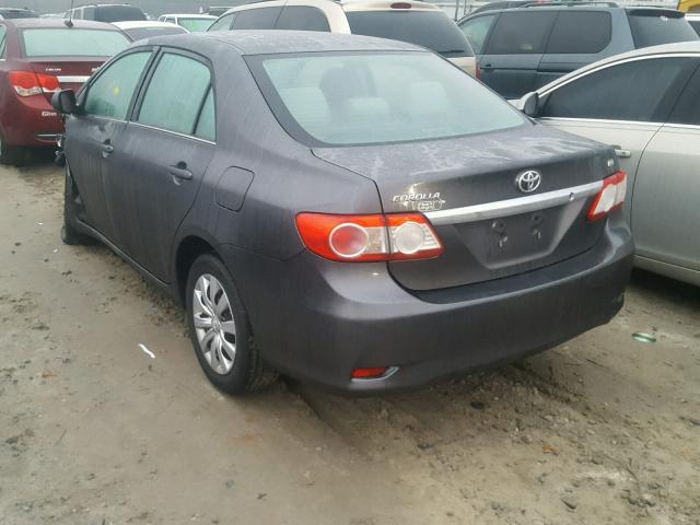 2T1BU4EEXDC091122 - 2013 TOYOTA COROLLA BA GRAY photo 3