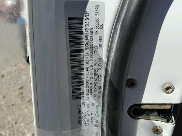 3C63RPGLXGG349191 - 2016 RAM 3500 ST WHITE photo 10