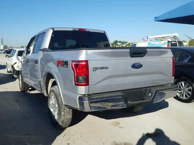 1FTEW1EF9HFA87414 - 2017 FORD F150 SUPER SILVER photo 3