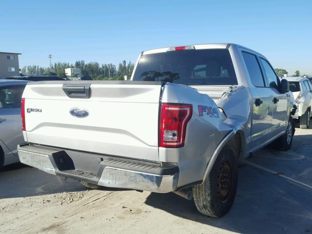 1FTEW1EF9HFA87414 - 2017 FORD F150 SUPER SILVER photo 4