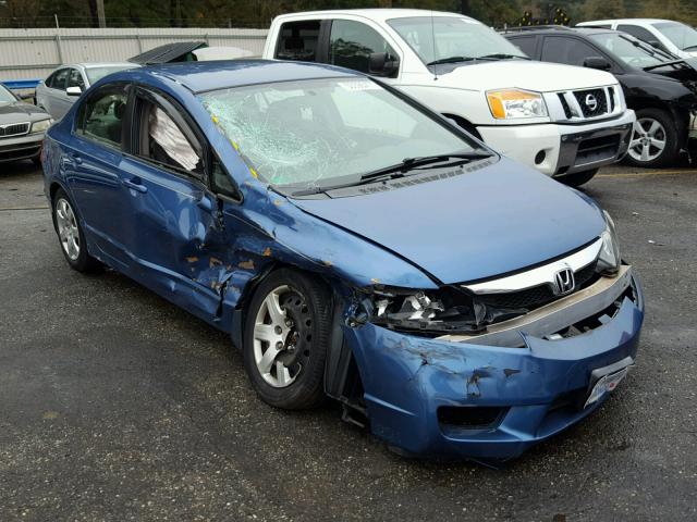 1HGFA165X9L011472 - 2009 HONDA CIVIC LX BLUE photo 1