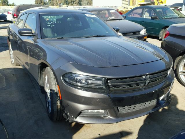 2C3CDXJGXGH180989 - 2016 DODGE CHARGER SX GRAY photo 1