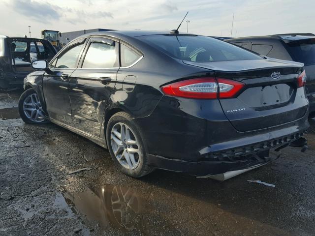 3FA6P0H75GR289254 - 2016 FORD FUSION SE BLACK photo 3