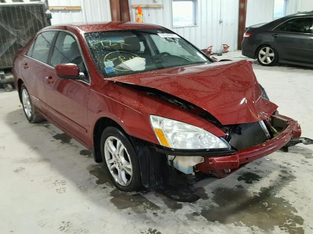 1HGCM56327A204143 - 2007 HONDA ACCORD SE RED photo 1