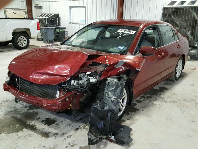 1HGCM56327A204143 - 2007 HONDA ACCORD SE RED photo 2