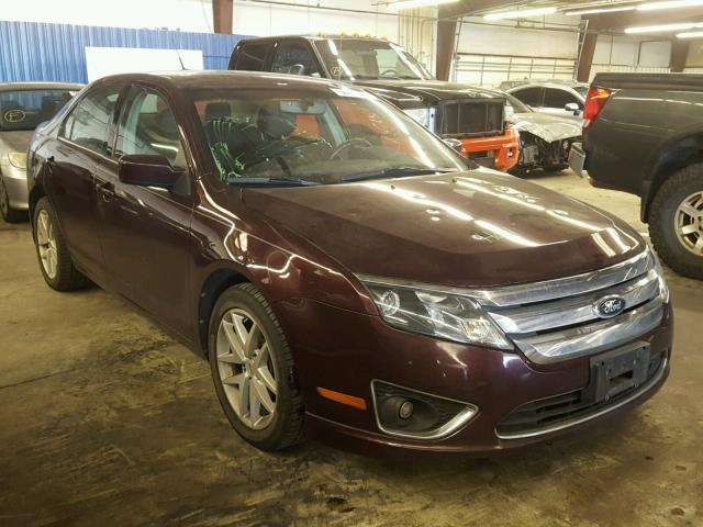 3FAHP0JA2CR355753 - 2012 FORD FUSION SEL MAROON photo 1