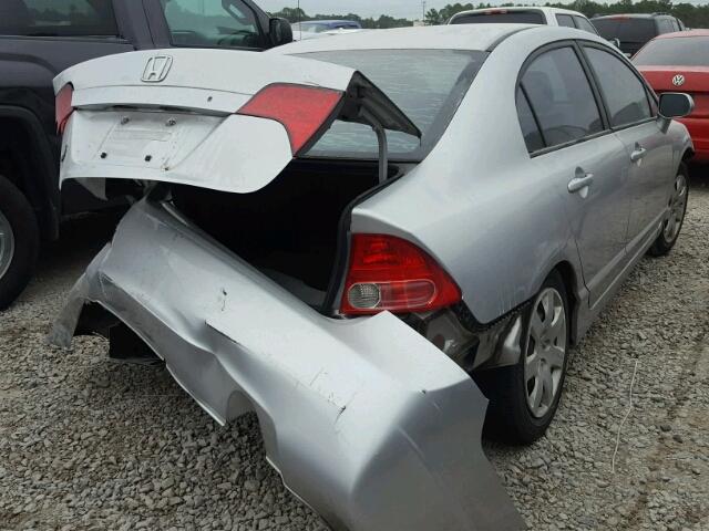 1HGFA16556L007275 - 2006 HONDA CIVIC LX SILVER photo 4