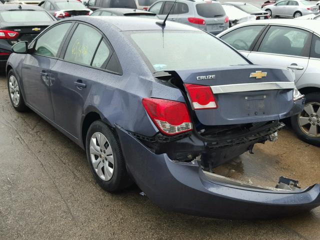 1G1PA5SH0D7314992 - 2013 CHEVROLET CRUZE LS BLUE photo 3