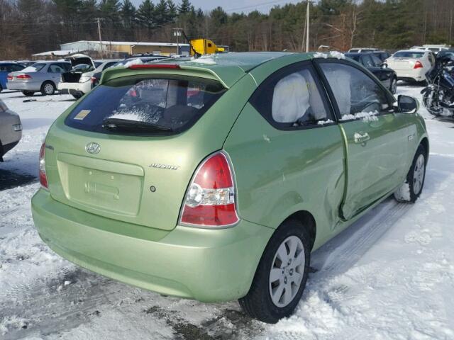 KMHCM3AC1AU180378 - 2010 HYUNDAI ACCENT BLU GREEN photo 4