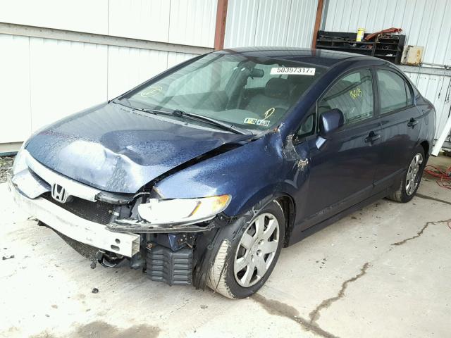 1HGFA15536L149691 - 2006 HONDA CIVIC LX BLUE photo 2