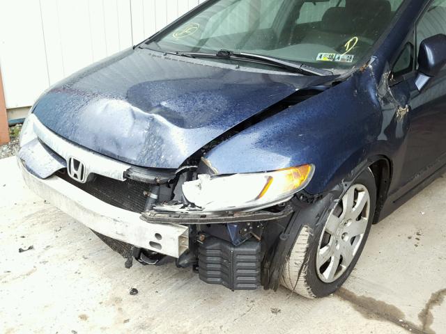 1HGFA15536L149691 - 2006 HONDA CIVIC LX BLUE photo 9