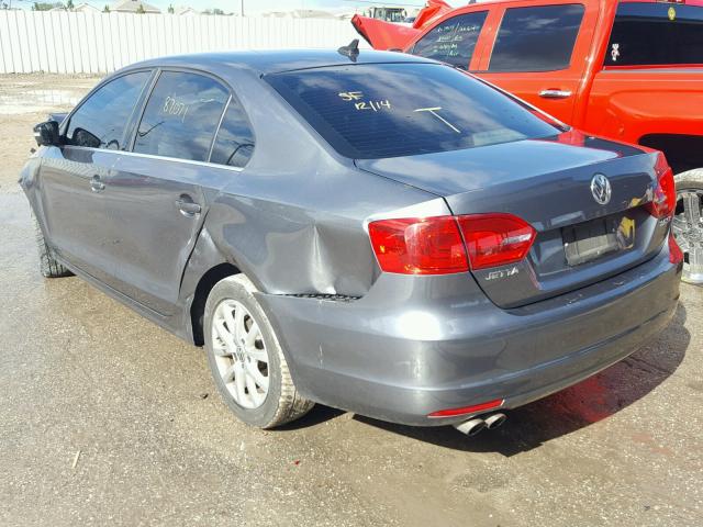 3VWDP7AJ7DM211144 - 2013 VOLKSWAGEN JETTA SE GRAY photo 3