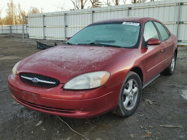 1FAFP55U91G171651 - 2001 FORD TAURUS SES RED photo 2