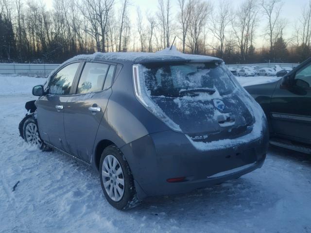 1N4BZ0CPXHC311507 - 2017 NISSAN LEAF S GRAY photo 3