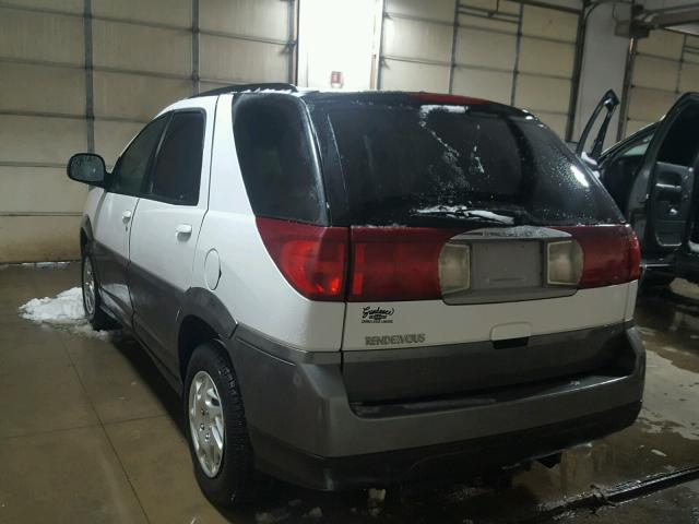 3G5DA03E34S529986 - 2004 BUICK RENDEZVOUS WHITE photo 3