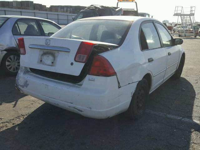 2HGES16591H557805 - 2001 HONDA CIVIC LX WHITE photo 4